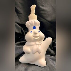 Vintage 1997 Pillsbury Doughboy Ceramic Soap Dispenser - Benjamin & Medwin 8"